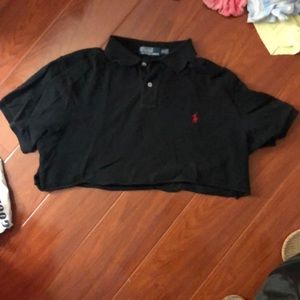 cropped polo shirt